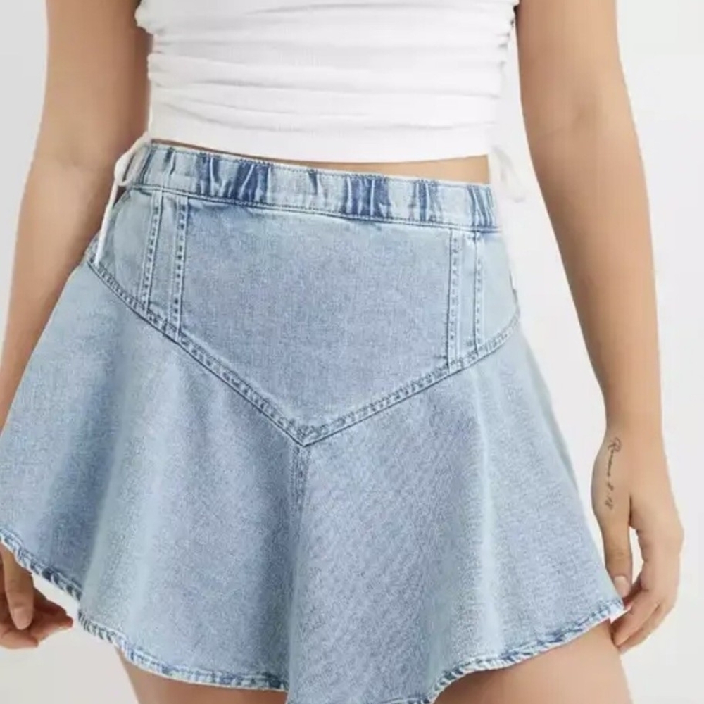 Aerie denim circle skirt
